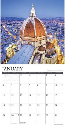Willow Creek Press, Tuscany 2026 Wall Calendar, 12'' X 12'', 18-Month Calendar with Stapled Binding in Saudi Arabia