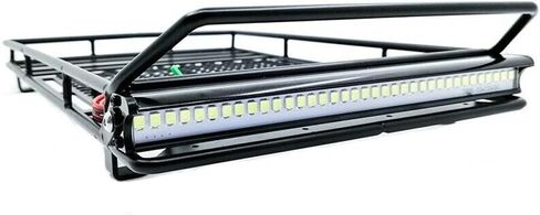 Metal 1/10 RC Car Roof Luggage Rack & Light for Traxxas 1/10 TRX4 for Ford for Bronco for Axial (SCX10) in Saudi Arabia