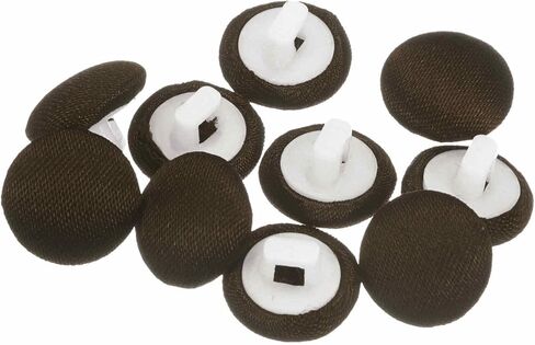 HARFINGTON 10pcs 16L Fabric Cloth Covered Button 10mm Round Plastic Sewing Buttons for Suits Dress Blouses, Black in Saudi Arabia
