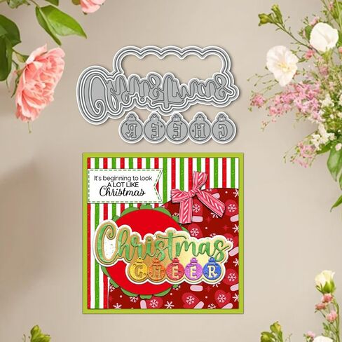 Happy New Year Die Cuts for Card Making Balloon Metal Cutting Dies Sets for DIY Handmade Scrapbooking Paper Crafting Festivals Album Party Wedding Decorative Supplies in Saudi Arabia