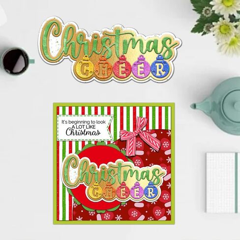 Happy New Year Die Cuts for Card Making Balloon Metal Cutting Dies Sets for DIY Handmade Scrapbooking Paper Crafting Festivals Album Party Wedding Decorative Supplies in Saudi Arabia