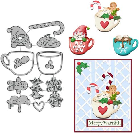Happy New Year Die Cuts for Card Making Balloon Metal Cutting Dies Sets for DIY Handmade Scrapbooking Paper Crafting Festivals Album Party Wedding Decorative Supplies in Saudi Arabia