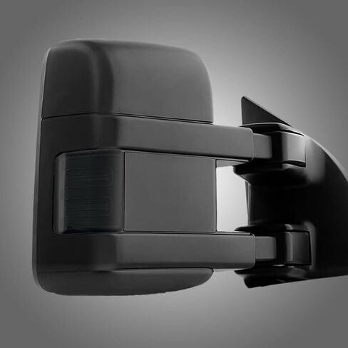 عدسات مرآة جانبية RECON 08-16 Superduty F250/F350/F450 (مجموعة مكونة من قطعتين) مصابيح تشغيل بيضاء أو كهرمانية عالية الطاقة وإشارات انعطاف كهرماني ضوئية عدسة مدخنة أو شفافة (العدسة المدخنة) in Saudi Arabia