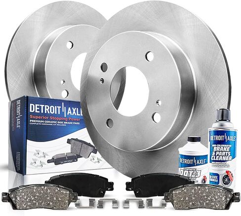 محور ديترويت - مجموعة الفرامل الخلفية لـ 1991-1996 1999-2001 Infiniti G20، 1993-2001 Nissan Altima، 2000-2001 Sentra، وسادات فرامل قرصية دوارة من السيراميك مع استبدال الأجهزة in Kuwait