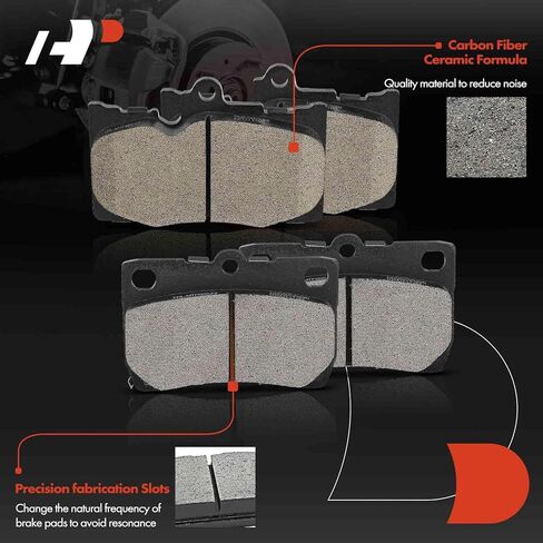 A-Premium Front and Rear Drilled and Slotted Disc Brake Rotors + Ceramic Pads Kit Compatible with Lexus Models - IS350 2006-2009 2010-2013, GS350 2007-2008, GS350 2011, GS430, GS450h, GS460 12-PC Set in Saudi Arabia