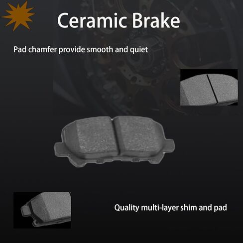 11.10 inch Front and 10.24 inch Rear Rotor Drilled and Slotted Brake Kit Ceramic Brake Pads Replacement for 1998-2002 Honda Accord in Saudi Arabia