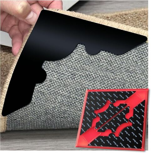 مقابض سجاد مضادة للانزلاق، وسادات شريط زوايا السجاد قابلة لإعادة الاستخدام للأرضيات الصلبة والبلاط، شريط سجاد قوي ومتين لسجاد المنطقة، لا يسبب ضررًا للأرضيات، 16 قطعة in Kuwait