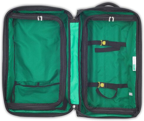 United Colors of Benetton Now Two Wheeled Rolling Duffel Bag, Light Blue, Checked Luggage 24 Inch in Saudi Arabia
