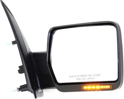 Kool Vue Driver & Passenger Side Power Heated Mirrors for Ford F-150 2009-2010 Manual Fold With Signal Light; Without Memory & Puddle Lamp Textured 2009 To 2010 Style; Crew Cab in Saudi Arabia