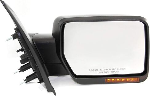 Kool Vue Driver & Passenger Side Power Heated Mirrors for Ford F-150 2009-2010 Manual Fold With Signal Light; Without Memory & Puddle Lamp Textured 2009 To 2010 Style; Crew Cab in Saudi Arabia
