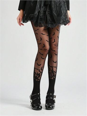 SHENHE Women's Sheer Patterned Tights Fairycore Grunge Ultra Thin Stockings Pantyhose in Saudi Arabia