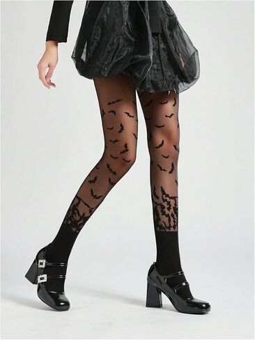 SHENHE Women's Sheer Patterned Tights Fairycore Grunge Ultra Thin Stockings Pantyhose in Saudi Arabia