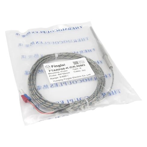 FTARP08 K Type 3 metres Metal screening Cable 50mm Flexible Probe sheathed thermocouple Temperature Sensor(K 3mm Diameter) in Saudi Arabia