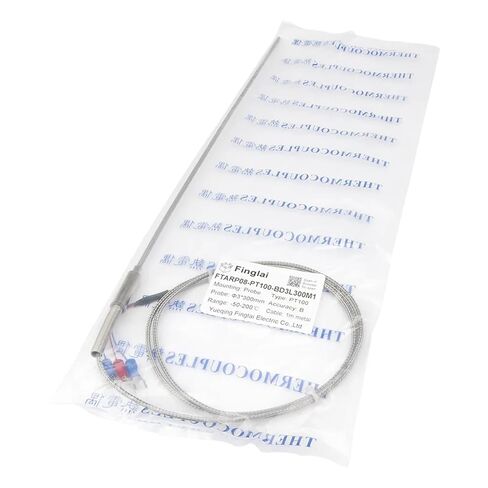 FTARP08 PT100 Type 1m Metal Braided Cable 300mm Flexible Probe sheathed RTD Temperature Sensor Diameter 3mm 4mm 5mm 6mm WZPK-191(B 6mm Diameter) in Saudi Arabia