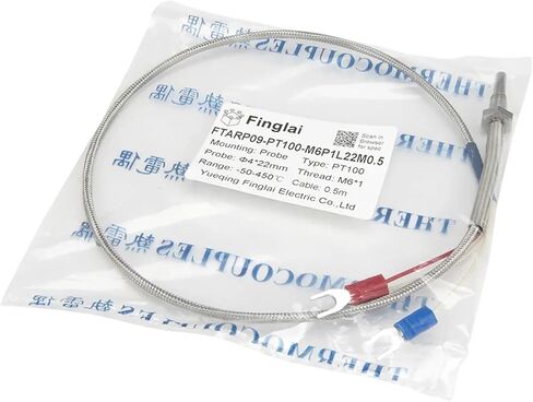FTARP09 PT100 Type 22mm Probe Length 0.5m Metal Braided Cable RTD Temperature Sensor in Saudi Arabia