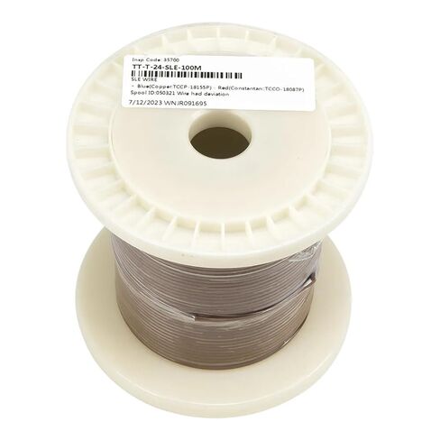 TT سلسلة 24AWG 100 متر/1 لفة K J T E سلك حراري صلب PFA تمديد سلك التعويض كابل لجهاز استشعار درجة الحرارة (T) in Saudi Arabia