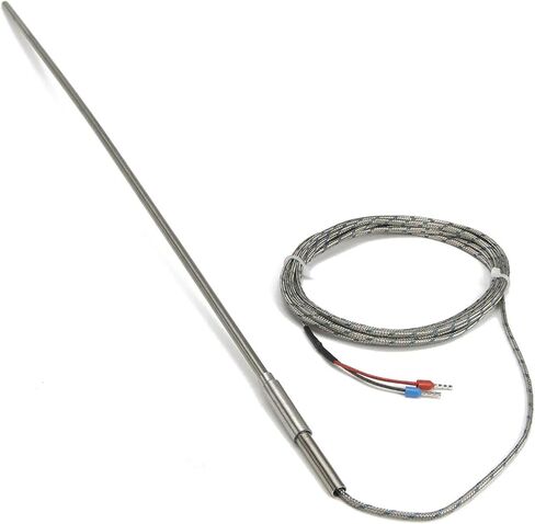 FTARP08 K Type 3 metres Metal screening Cable 400mm Flexible Probe pins terminals sheathed thermocouple Temperature Sensor(K 4mm Diameter) in Kuwait