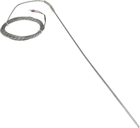 FTARP08 K Type 3 metres Metal screening Cable 400mm Flexible Probe pins terminals sheathed thermocouple Temperature Sensor(K 4mm Diameter) in Kuwait