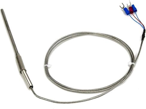 FTARP08 PT100 Type 1m Metal Braided Cable 100mm Flexible Probe sheathed RTD Temperature Sensor Diameter 3mm 4mm 5mm 6mm WZPK-191(B 5mm Diameter) in Saudi Arabia