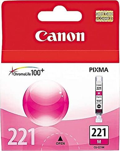 Canon CLI-221M Dye Ink Cartridge, Magenta - in Retail Packaging in Saudi Arabia