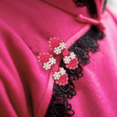 uxcell Chinese Knots Sewing Buttons Closure, Knot Frog Buttons, Sewing Buttons Fasteners with Beads, in Saudi Arabia