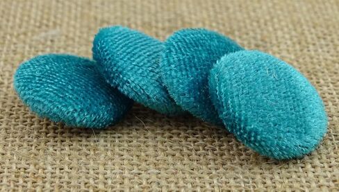 12 Pieces Solid 2 Holes Sewing Velvet Fabric Cloth Covered Scrapbooking Craft Buttons in Saudi Arabia