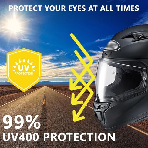 HJ-31 Helmet shield Replacement, Motorcycle Helmet Visor Compatible with HJC i10 and i70 (Deep Smoke) in Saudi Arabia