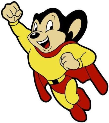 Mighty Mouse Vintage Style USA Superhero Sticker Graphic - Die Cut Sticker, High Resolution Top Grade Vinyl in Kuwait