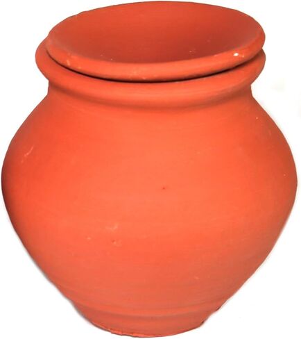 Mitti Kalash Soil Earthen Clay Terracotta Mud Mati for Puja Marriages Karvachoth Pot Grahpravesh Earthenware | AE000311-03 (5 inches) in Saudi Arabia