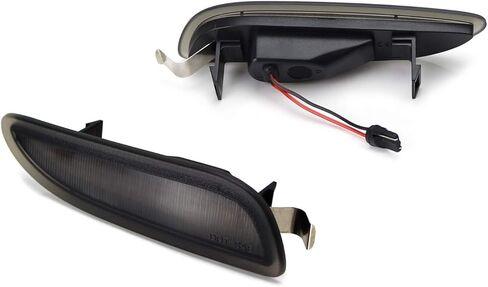iJDMTOY Smoked Lens White Full LED Bumper Side Marker Light Kit Compatible With Mercedes 2003-2009 W209 C209 CLK-Class Coupe, Powered by 30-SMD LED, Replace OEM Amber Sidemarker Lamps in Saudi Arabia