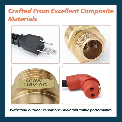 70000-73274 Block Heater Kit Compatible with Kubota B26 B20 B1550 B1700 B1750 B2100 B2620 B3030 B6200 B7200 Tractor Models Replaces 70000-91510 70090-32477 70090-32475, 115V 400W in Saudi Arabia
