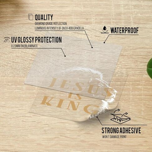 Jesus is King Car Decal – Christ God Vinyl Christian Decals & Bumper Stickers, Christ is King Weatherproof Sticker for Car, Truck, Window, or Water Bottle in Saudi Arabia