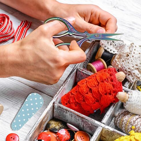 3.6 Inch Small Embroidery Sewing Scissors with PU Leather Cover for Handicraft, DIY Craft Projects, Scrapbooking, Office Supplies, and Teacher Use in Saudi Arabia