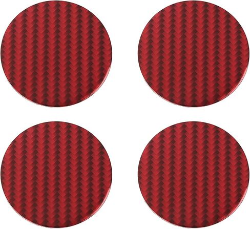 X AUTOHAUX 50mm Carbon Fiber Style Car Wheel Center Hub Cap Emblem Base Sticker 4pcs in Saudi Arabia