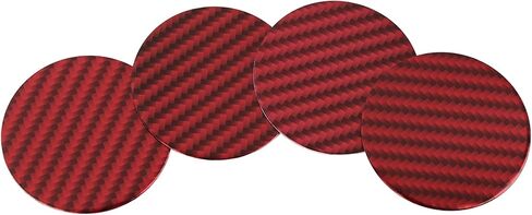 X AUTOHAUX 50mm Carbon Fiber Style Car Wheel Center Hub Cap Emblem Base Sticker 4pcs in Saudi Arabia