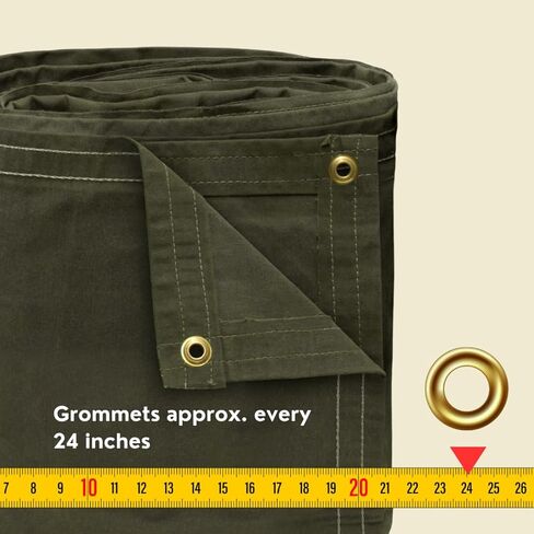 TARP SUPPLY INC. Fire Retardant Canvas Tarp – 18 Mil Heavy Duty, Water & Flame Resistant, Tear-Proof with Brass Grommets – UV Resistant,for Welding Camping Safety Industrial Use 5' x 7' tarps in Saudi Arabia