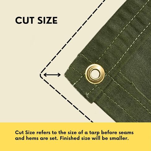 TARP SUPPLY INC. Fire Retardant Canvas Tarp – 18 Mil Heavy Duty, Water & Flame Resistant, Tear-Proof with Brass Grommets – UV Resistant,for Welding Camping Safety Industrial Use 5' x 7' tarps in Saudi Arabia
