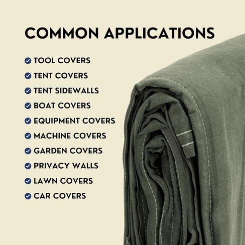 TARP SUPPLY INC. Fire Retardant Canvas Tarp – 18 Mil Heavy Duty, Water & Flame Resistant, Tear-Proof with Brass Grommets – UV Resistant,for Welding Camping Safety Industrial Use 5' x 7' tarps in Saudi Arabia