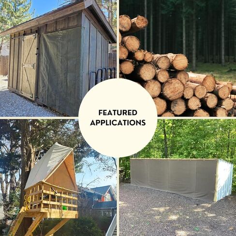 TARP SUPPLY INC. Fire Retardant Canvas Tarp – 18 Mil Heavy Duty, Water & Flame Resistant, Tear-Proof with Brass Grommets – UV Resistant,for Welding Camping Safety Industrial Use 5' x 7' tarps in Saudi Arabia