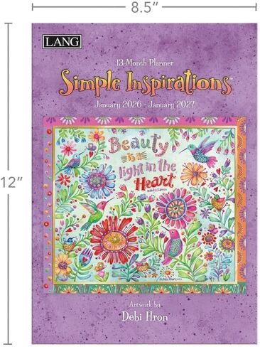 Lang, Simple Inspirations 2026 Planner, 8.5'' X 12'', 12-Month Calendar with Stapled Binding in Saudi Arabia