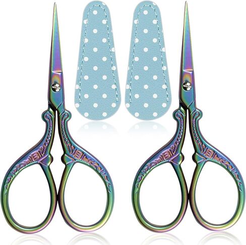 3.6 Inch Small Embroidery Sewing Scissors with PU Leather Cover for Handicraft, DIY Craft Projects, Scrapbooking, Office Supplies, and Teacher Use in Saudi Arabia