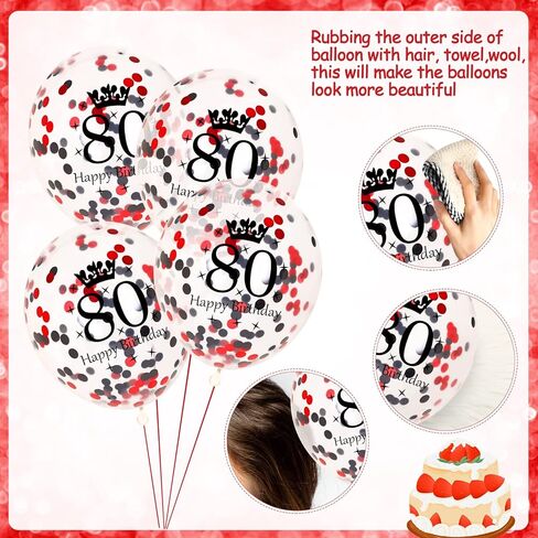 50th Latex Birthday Balloons, 16Pcs Red Black Happy 50th Birthday Balloons, Red Black 50th Birthday Party Decorations Balloons for Women Men 50th Birthday, Anniversary Decor in Saudi Arabia