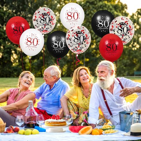 50th Latex Birthday Balloons, 16Pcs Red Black Happy 50th Birthday Balloons, Red Black 50th Birthday Party Decorations Balloons for Women Men 50th Birthday, Anniversary Decor in Saudi Arabia