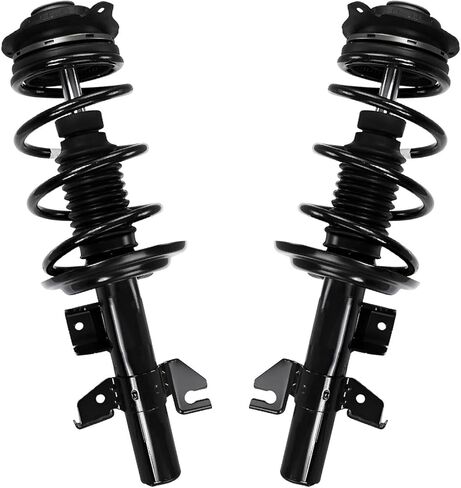 Detroit Axle - 10pc Front Suspension Kit for 13-16 Dodge Dart, 2 Struts & Coil Spring 2 Sway Bars 4 Tie Rods 2 Boots 2013 2014 2015 2016 Replacement in Saudi Arabia
