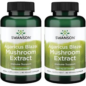 مستخلص فطر سوانسون أجريكوس بلازي 500 ملليجرام، 90 كبسولة نباتية (عبوتان) in Kuwait