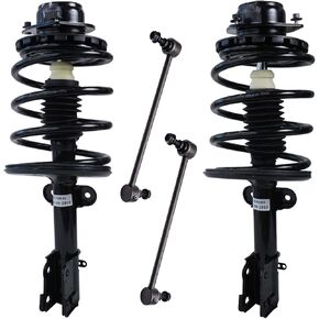 Detroit Axle - 4pc Front Struts Kit for 1996-2000 Dodge Grand Caravan Chrysler Town & Country Plymouth Voyager 1997 1998 1999, 2 Struts w/Coil Spring 2 Sway Bars Replacement Suspension Struts Shocks in Saudi Arabia