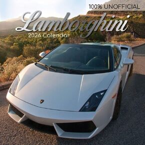 Gifted Stationery Co, Lamborghini 2026 Wall Calendar, 12'' X 12'', 16-Month Calendar with Stapled Binding in Kuwait