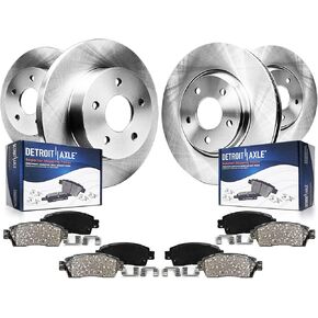 Detroit Axle - 8pc Brake Kit for Hyundai 2020-2022 Sonata 2021-2022 Kia K5, Disc Brakes Rotors Ceramic Brake Pads with Hardware Replacement: 12.01" inch Front and 11.18" inch Rear Rotors in Kuwait