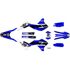 مجموعة رسومات لـ Yamaha WR250R WR250X (2008-2021) سلسلة المستقبل أزرق 09 ميل - مجموعة ملصقات رسومات السباق المخصصة للدراجة الترابية، بدون بلاستيك in Kuwait