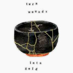 Kintsugi بدوره الجروح إلى الذهب ملصق الفينيل ملصق مضاد للمياه ملصق سيارة محمول جدار نافذة ملصقات للسيارة متعددة الأشكال 5" in Kuwait